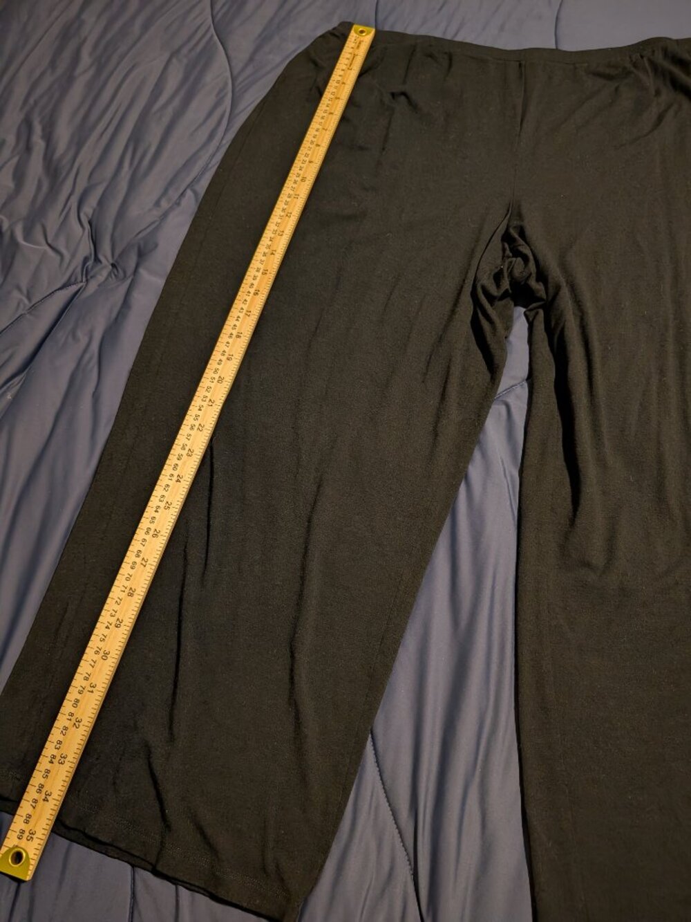 Eileen Fisher Woman Black Wide Leg Elastic Waist Pull On Pants 2X Plus Size - Picture 5 of 5